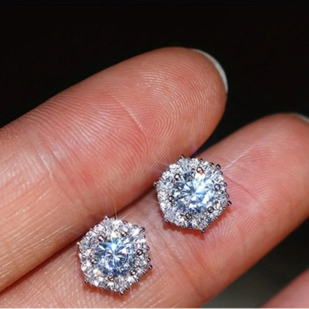 *New* Sparkling Stud Earrings - Picture 2 of 5